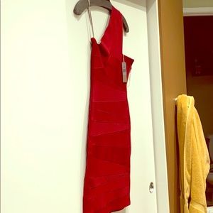 Stretta Red Dress Never Worn Form fitting dress.